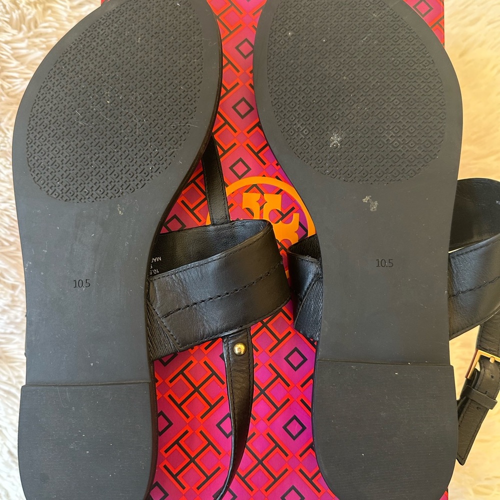 Tory Burch Everly Black Sandals Size: 10.5 - Picture 9 of 10
